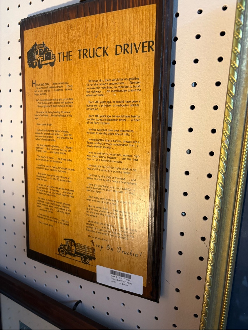 The Truck Driver Wood Wall Plaque - Brown